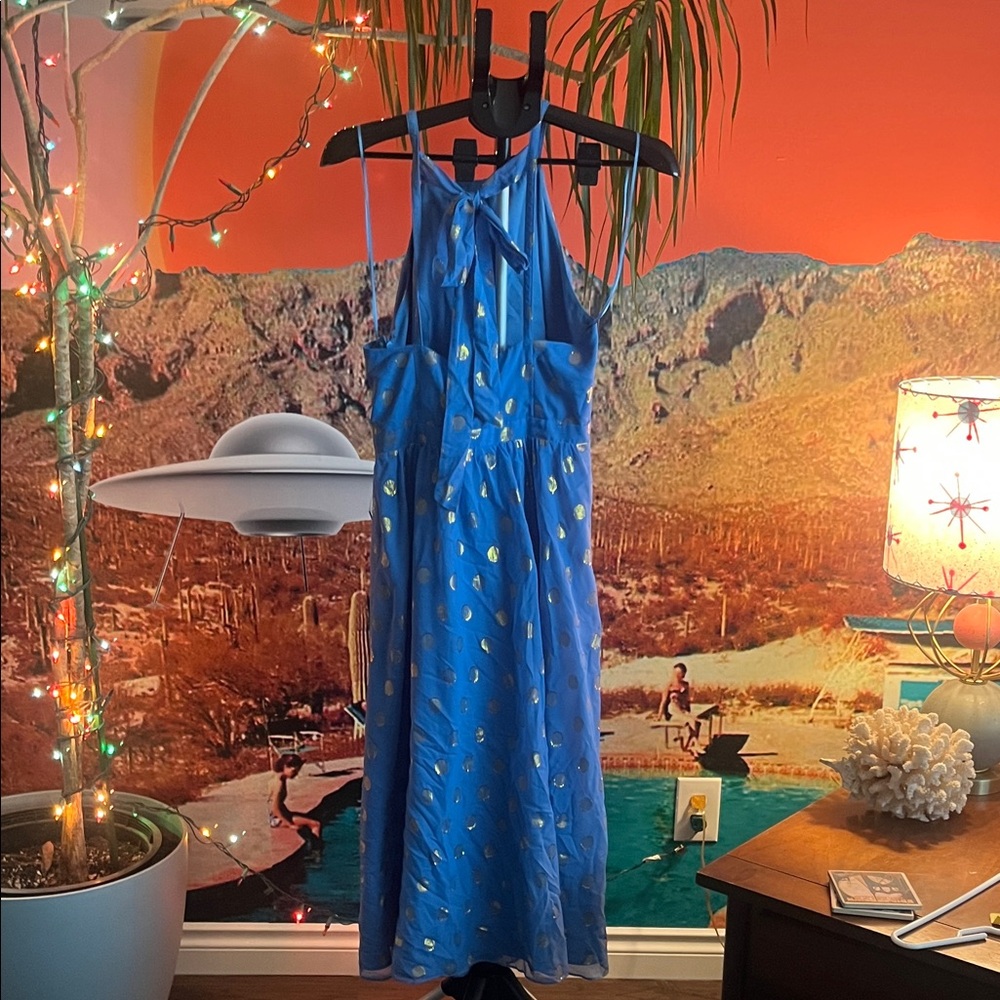 CeCe Blue Dress with Yellow Accents - Picture 3 of 7